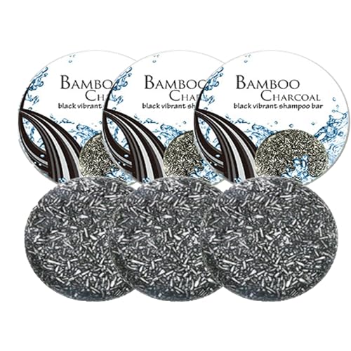 3 Stück Darkening Charcoal Shampoo, Bar New Polygonum Natural Mild, Hair Darkening Against, Solid Shampoo, Natural Hair Soap for Men and Women (1 Stück) von Generisch