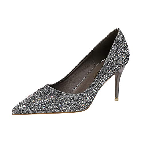 3-Zoll-high Heels Mit Strasssteinen Für Damenkleider, Bequeme Geschlossene Stilettos Mit Spitzer Zehenpartie, Pumps Zum Hineinschlüpfen Für Hochzeitsgäste Und Brautjungfern 3-Zoll-high Heels Mit Strasssteinen Für Damenkleider, Bequeme Geschlossene Stilettos Mit Spitzer Zehenpartie, Pumps Zum Hineinschlüpfen Für Hochzeitsgäste Und Brautjungfern von Generisch