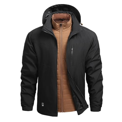 3 in 1 Winterjacke Herren Wasserdicht Warm Gefüttert Doppeljacke Outdoorjacke Outdoor Sport Windjacke Fahrrad Camping Parka Jacke Mantel Übergangsjacke Wandern Große Größen Fleecejacke Windbreaker 3 in 1 Winterjacke Herren Wasserdicht Warm Gefüttert Doppeljacke Outdoorjacke Outdoor Sport Windjacke Fahrrad Camping Parka Jacke Mantel Übergangsjacke Wandern Große Größen Fleecejacke Windbreaker von Generisch