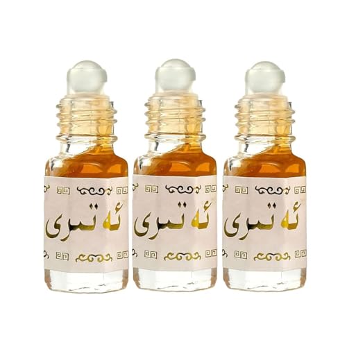 3 ml Roll-On-Parfümöl mit fruchtigem Duft, hochwertiger, lang anhaltender Unisex-Körperduft zum Auftragen, Reisegröße, Rollerball-Parfüm, natürlicher Kokosnuss-Duft, für Frauen und Männer (3PCS) von Generisch