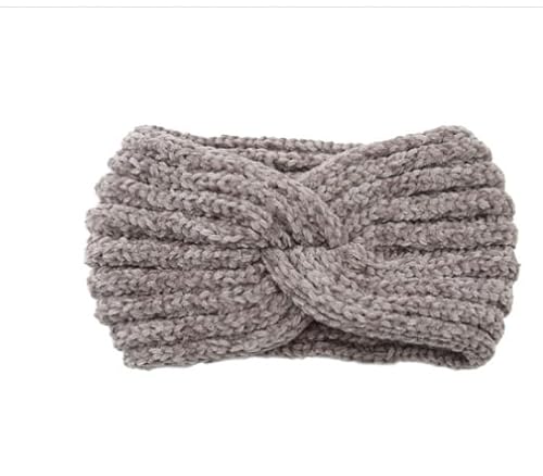 3 x Übungs-Bänder, Haarbänder, Laufstirnband, gestrickte Kopfwickel, Damen-Kopfschmuck, elastische Stirnbänder, Garn, Haarreifen, Haarbänder, Sport-Kopfwickel (Kaffee-Beige, Gelb) von Generisch