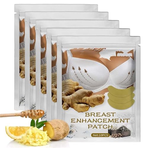 30/50 StüCke Brust Straffende Patch,BrustnäHrendes Straffendes Pflaster,Ingwerextrakte,Straffendes Anhebendes BrustvergrößErungs Pflegepflaster Zur Brustpflege (50Pcs(5Box), Gleiche Größe) von Generisch