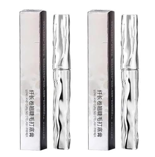 3D Curling Iron Eye Mascara | 2 Stück Metal Mascara Wasserfest Schwarz | Borstenlose Wimperntusche Metallstab | Abwaschbare Iron Wand Mascaras Mit Metallbürste | Zur Wimpern Volumen Und Länge von Generisch