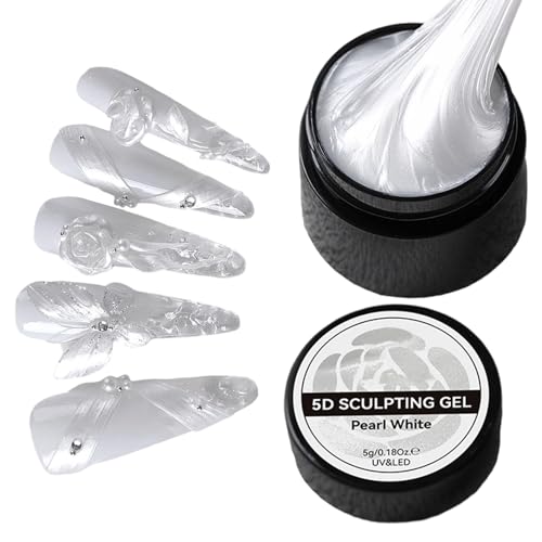 3D Nagelgel - Weißes Sculpture Gel Für Die Nägel | Glatte Maniküre Dekorationskleber,Für Fingernagelverlängerung Schönheit Charme Modellierung Und Skulptur Design 3D Nagelgel - Weißes Sculpture Gel Für Die Nägel | Glatte Maniküre Dekorationskleber,Für Fingernagelverlängerung Schönheit Charme Modellierung Und Skulptur Design von Generisch