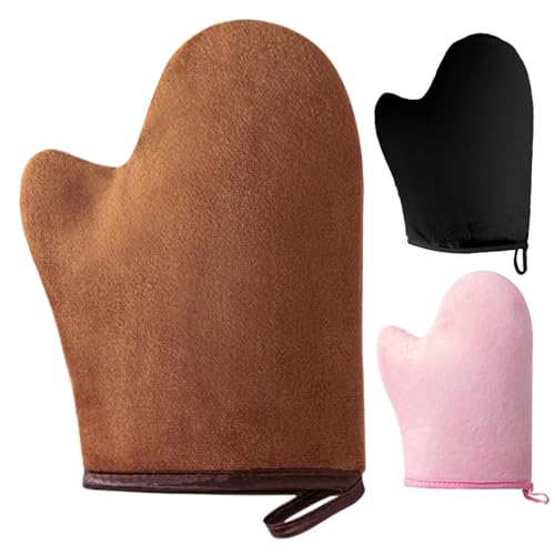 3Pcs Selbstbräunung Handschuh-Applikator, Doppelseitige Selbstbräunungshandschuhe Mit Daumen, Bräunungslotion Handschuhs, Waschbarer & Wiederverwendbarer Selbstbräunung Handschuh Für Frauen & Männer von Generisch