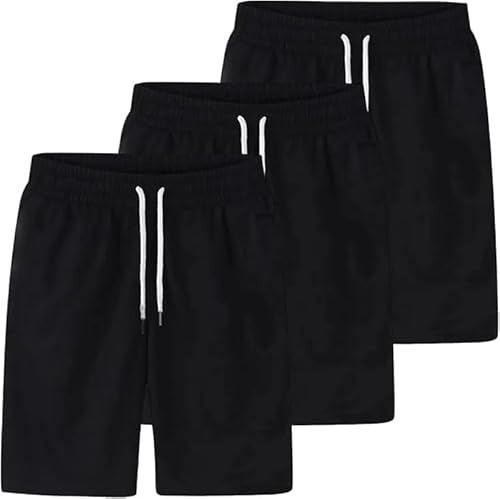 3er Pack Kurze Sporthose Herren Sommer Kurze Hose mit Reißverschlusstaschen Elastischer Taille Bermuda Shorts mit Kordelzug Schnell Trocknend Laufshorts Sportshorts Joggingshorts Freizeithose 3er Pack Kurze Sporthose Herren Sommer Kurze Hose mit Reißverschlusstaschen Elastischer Taille Bermuda Shorts mit Kordelzug Schnell Trocknend Laufshorts Sportshorts Joggingshorts Freizeithose von Generisch