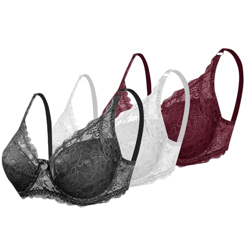 3er Pack Nahtlos BH Set Klassische BHS Damen P-ush Up mit Verstellbarem Bustier Große Brüste Unterwäsche Sport BH Ohne Bügel Starker Halt Trainings Schlaf BHS Gepolstert für Alltag Yoga 3er Pack Nahtlos BH Set Klassische BHS Damen P-ush Up mit Verstellbarem Bustier Große Brüste Unterwäsche Sport BH Ohne Bügel Starker Halt Trainings Schlaf BHS Gepolstert für Alltag Yoga von Generisch