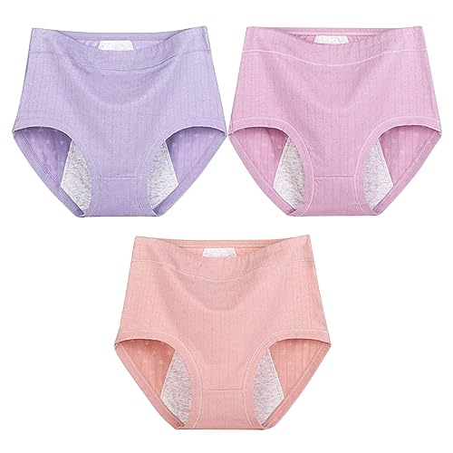 3er Pack Physiologische Damen Unterhosen - Auslaufsichere UnterwäSche Vor Und Nach Der UnterwäSche FüR Frauen Atmungsaktiv Nach Geburt Underwear Damen Set üBergrößE XL Bis 6XL von Generisch
