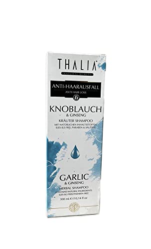 3x Thalia Knoblauch & Ginseng Shampoo 3x 300 ml | Thalia Knoblauch Schampoo | geruchsneutral | für Männer und Frauen | ohne Silikon | VEGAN | beruhigt die Kopfhaut | Naturprodukt | 100% natürlich von Generisch