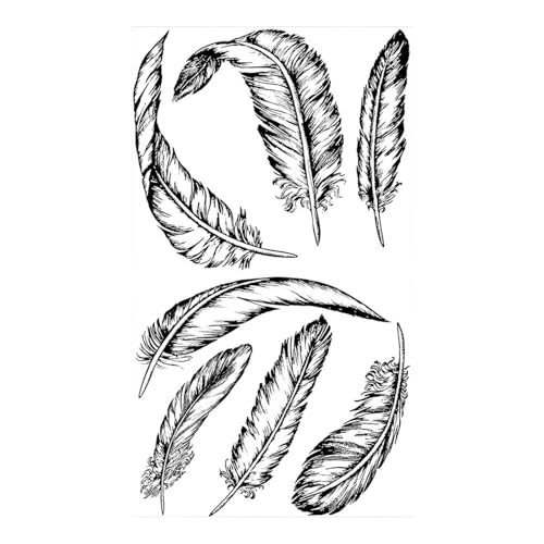 4 Blätter Schmetterling Rose Blume Temporäre Tattoos for Frauen Erwachsene Kinder Mädchen Feder Schlange Skorpion Gefälschte Tattoo Hals Arm Hände(CSQ012) von Generisch