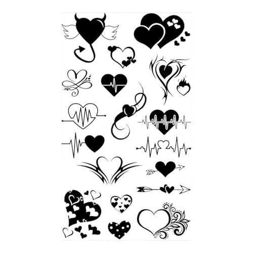 4 Blätter Schmetterling Rose Blume Temporäre Tattoos for Frauen Erwachsene Kinder Mädchen Feder Schlange Skorpion Gefälschte Tattoo Hals Arm Hände(CSQ042) von Generisch