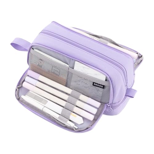 4 Fach Federpennal | Große Kapazität Pencil Case | Federmäppchen mit 4 Fächern | Mäppchen Reißverschluss | Erwachsene Federtasche Mädchen Teenager | Multifunktional Mäppchen für Schule Büro Makeup von Generisch