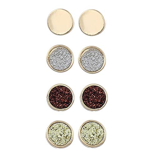 4 Paar modische runde Legierung Ohrstecker Ohrringe Set Schmuck Geschenk von Generisch