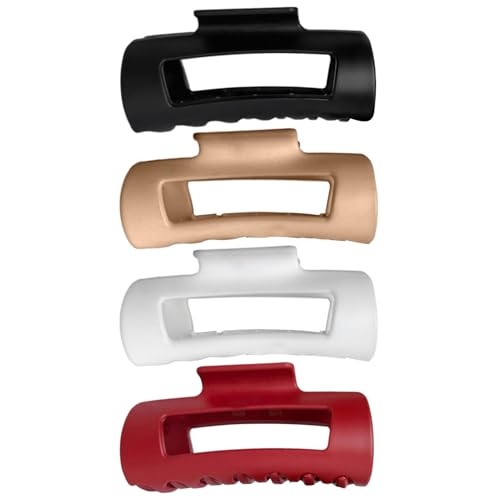 4 Soft Claw Clip, Haarspangen Cloud Clip, Rutschfest Quadratische Klauenclips, Weiche Haarklammern Für Damen, Komfortable Und Glatte Kanten für Frauen, Freundin, Partys, Lässig, Täglich von Generisch