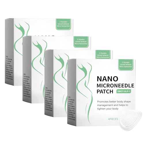 4 Stück Nano-Mikronadel-Pflaster Mikronadelpflaster mit Pflanzenextrakten Unsichtbares Patch-Design Straffendes Pflaster Verbessert die Hautstruktur Jüngere Haut Hautbild Verbessern Feine Linien (4) von Generisch