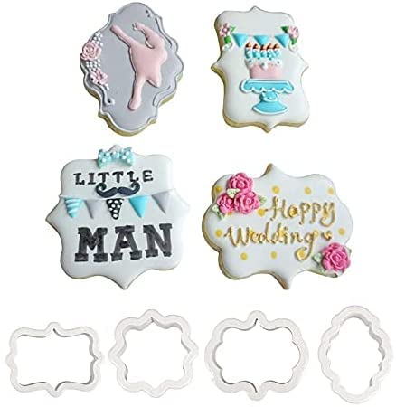4 x Keksstempel und 4 x Ausstechformen aus Edelstahl, Plakettenrahmen, Fondant-Ausstechformen, Gebäck-Backformen für DIY-Backen, Kuchen, Fondant, Zuckerguss, Gebäck, Backwaren, Dekoration 4 x Keksstempel und 4 x Ausstechformen aus Edelstahl, Plakettenrahmen, Fondant-Ausstechformen, Gebäck-Backformen für DIY-Backen, Kuchen, Fondant, Zuckerguss, Gebäck, Backwaren, Dekoration von Generisch