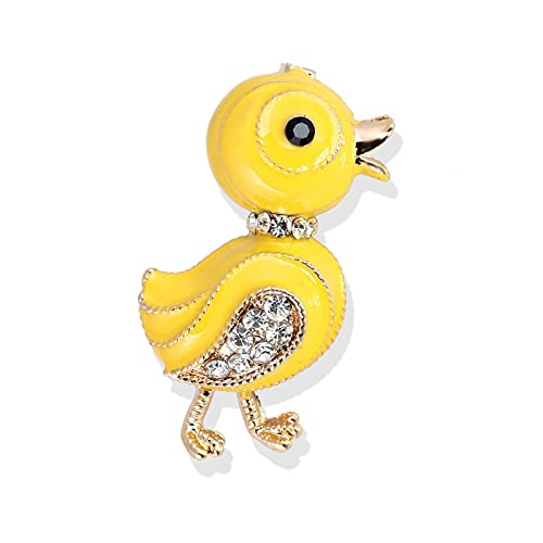 4. Juli Brosche Emaille Strass Legierung Gelbe Ente Brosche Ente Brosche Modisch Perle Corsage Damen Anzug Mantel Brosche Schmuck 1pc Billiger Schmuck (Yellow, One Size) von Generisch