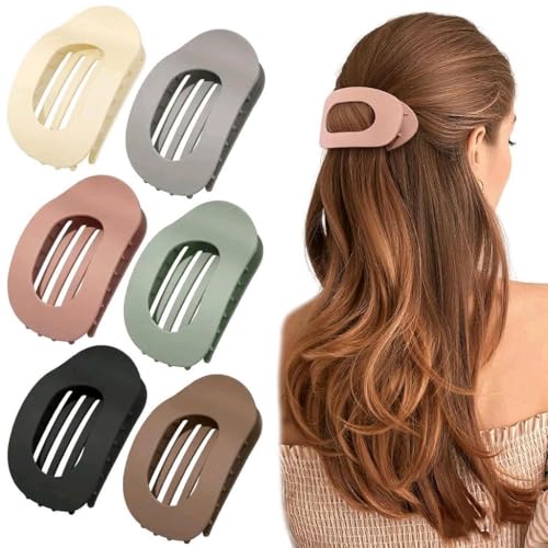 Benglatt Haarspange Flache Haarspangen, Entenschnabel Haarspange Damen Duckbill Hair Clips Einfach Elegante Haarklammern,Rutschfest Flat Claw Clip für Frauen,Mädchen,Dickes Dünnes Haar (4 Stück B) von Generisch