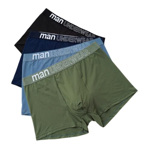 4er Pack Boxershorts Herren Baumwolle Unterhosen Männer Boxer Shorts for Men Atmungsaktiv Briefs Unterwäsche Sets Einfarbig Trunks Herren-Slips Mehrfarbige 5XL von Generisch