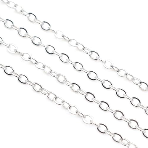5 Meter/Menge 2,4 x 1,8 mm 5 Farben überzogene geschweißte Eisen-Kabelketten-Halsketten-DIY-Schmucksachen, die Zubehör machenSchön und geschickt. von Generisch