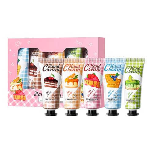 5 Stücke Handcremes Set, Handcreme Geschenksets für Sehr Trockene Hände, Winter-Handcreme Feuchtigkeitscreme, Pflegende Handcreme (A, 100g) von Generisch