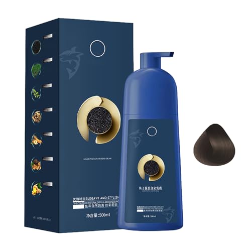 500ml Haarfärbe Shampoo,Schwarzes Instant Haarfärbemittel,Natürliche Pflanzen Shampoofarbe,Lang Anhaltendes Farbshampoo,Haarshampoo Für Graue Haare Abdeckung Für Männer Und Frauen von Generisch