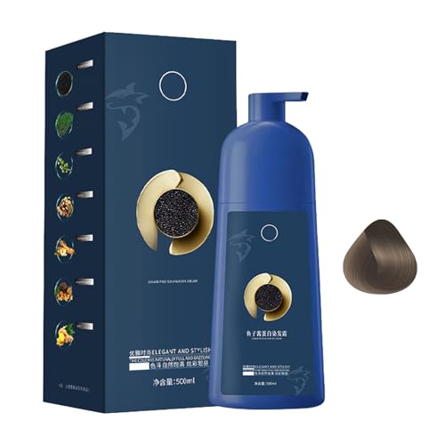 500ml Haarfärbe Shampoo,Schwarzes Instant Haarfärbemittel,Natürliche Pflanzen Shampoofarbe,Lang Anhaltendes Farbshampoo,Haarshampoo Für Graue Haare Abdeckung Für Männer Und Frauen von Generisch