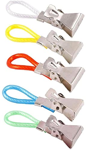 5Pcs Geschirrtuch Hängende Clips Metallsocken Clip Küche Badezimmer Strand Handtuch Klemme von Generisch