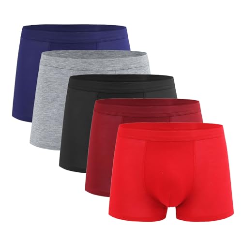 5er Pack Unterhosen Männer Slips Einfarbig Boxer Shorts for Men Retroshorts Atmungsaktiv Unterwäsche Mens Underwear Sets Herren-Boxershorts Warehouse Deals Angebote Mehrfarbig L von Generisch