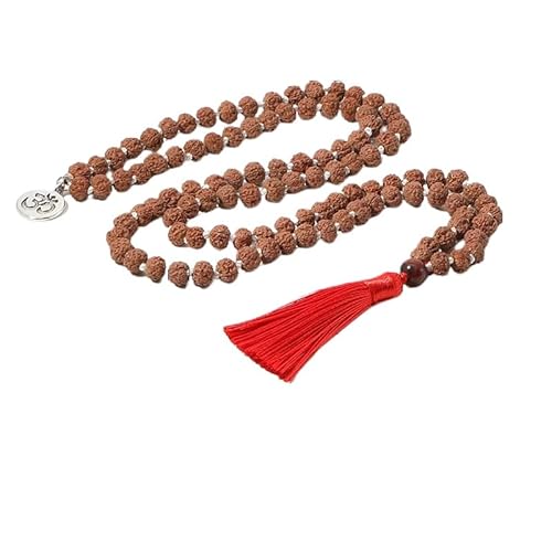 6 Mm Holz Mala Perlenkette Für Männer Und Frauen, Quasten Charms, Rosenkranz, Bodhi Perlenkette, Handgefertigter Gebetsschmuck, Geschenke Für Frauen Und Männer von Generisch