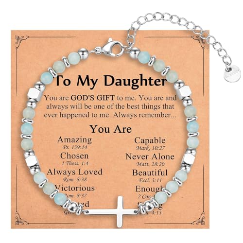 6mm Natural Amazonite Bead Bracelet Card Hand String Armband Für Damen Perlenset (A, One Size) von Generisch