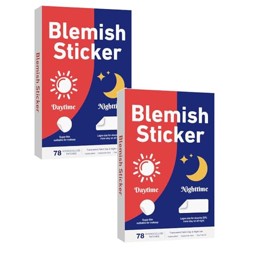 78pcs Unsichtbarer Flecken Aufkleber Ultra dünn Hydrokolloid Patch Transparent Microdarts Nano Patch Tag und Nacht Hautpflege Verwendung für Akne Pimple Entfernung geeignet für Gesicht Körper (2Pcs) von Generisch