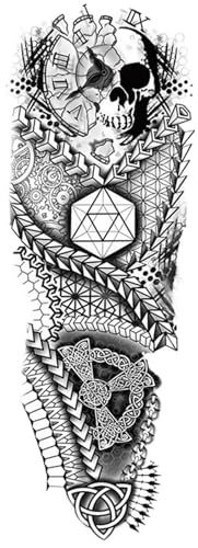 8 Blätter wasserdichte temporäre Tattoo-Aufkleber Uhr Auge große Arm Tattoo for Männer Frauen Tiger Tier gefälschte Tatoo Ärmel(TQB-230) von Generisch