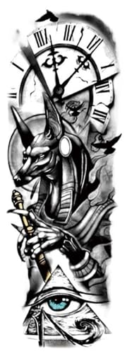 8 Blätter wasserdichte temporäre Tattoo-Aufkleber Uhr Auge große Arm Tattoo for Männer Frauen Tiger Tier gefälschte Tatoo Ärmel(TQB-251) von Generisch