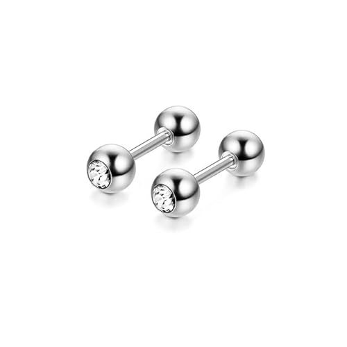 8 Paare Edelstahl Kleine Kugel Ohrstecker Creolen Set Für Männer Frauen Klappringe Knorpel Helix Ohr Piercing SchmuckPraktisch und geschickt. von Generisch