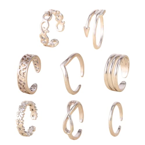 8 Stücke Einstellbare Zehenringe Verschiedene Offene Zehenringe Set Frauen Sommer Strand Schmuck Geschenke Schmuck-Set 8 Stücke Einstellbare Zehenringe Verschiedene Offene Zehenringe Set Frauen Sommer Strand Schmuck Geschenke Schmuck-Set von Generisch