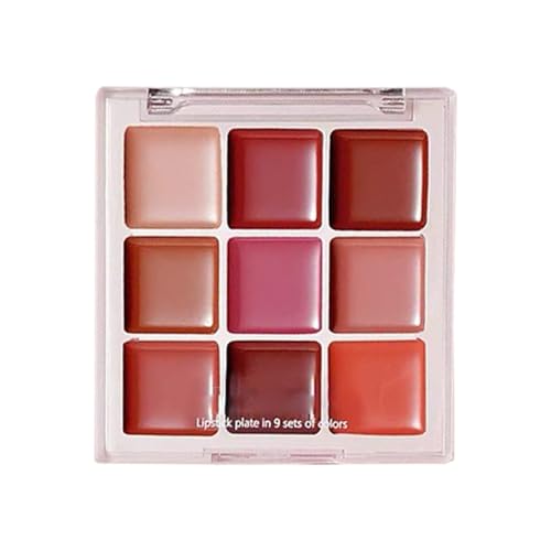 9 Farben Nackt rot matte Lipgloss - Lipgloss -Set | Nicht-Schichtmattfahler | Vollständige Abdeckung & Shimmer Lip Make -up | Sets für Frauen für Party Make -up Make - Professionaler von Generisch