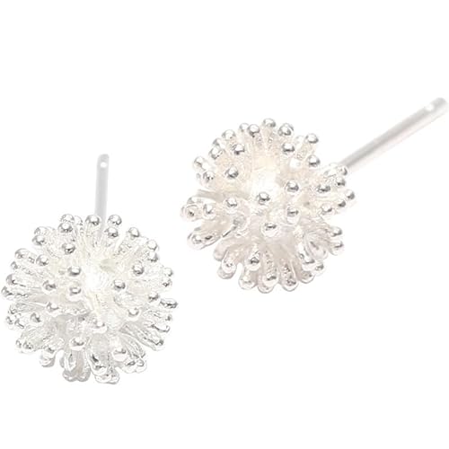 925 Silber Pusteblume Ohrstecker - Minimalistisches Blumendesign von Generisch
