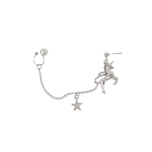 925 Sterling Silber Karussell Pferd Ohrringe - Silber von Generisch