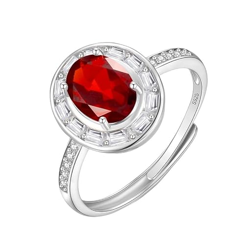 925 Sterling Silber Ovalschliff Ring Für Frauen Natur Edelstein Ring 14K Vergoldet Band Luxus Aaa Zirkonia Cocktail Versprechen Ehering Für Sie Topas von Generisch