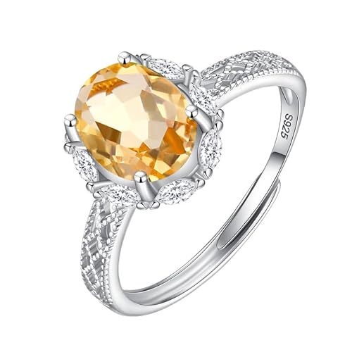 925 Sterling Silber Ring Für Damen Vintage Spitze Filigran Band Natürlicher Edelstein Großer Ovalschliff Diamant Ehering Aaa Zirkonia Verlobungsring Citrin 925 Sterling Silber Ring Für Damen Vintage Spitze Filigran Band Natürlicher Edelstein Großer Ovalschliff Diamant Ehering Aaa Zirkonia Verlobungsring Citrin von Generisch
