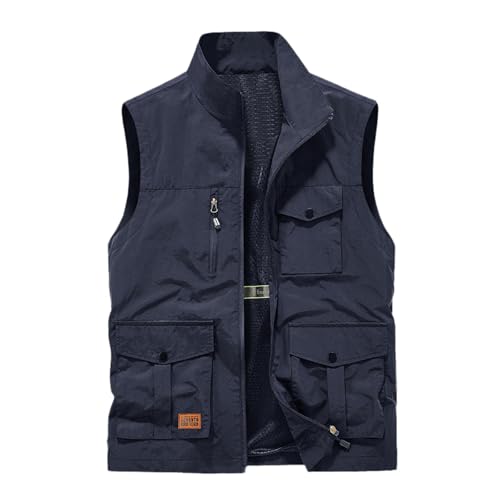Ärmellose Weste Herren , Vest Ärmellose Sportweste Freizeit Outdoor Slim Kapuzenweste Wärme Laufen Golf Wandern Reiten Weste Bodywarmer Steppweste Übergangswesten Für Männer Daunenweste Funktionsweste von Generisch