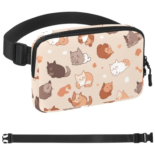 Ästhetische Gürteltasche mit Blumenmotiv für Damen und Herren, Gürteltasche mit verstellbarem Riemen, modische Umhängetasche für Reisen, Outdoor, Laufen, Wandern, Mehrfarbig 10, von Generisch