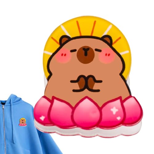 Ästhetische niedliche Tier-Pins, Capybara-Pins für Rucksäcke,Niedliche Capybara-Brosche | Cartoon Tier Kleidung Pins Frauen Kleidung Einkaufstasche Acryl Abzeichen von Generisch