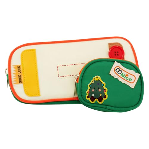 Ästhetisches Federmäppchen, Cartoon-Stifttasche, Schreibwaren-Organizer, große Kapazität, Aufbewahrung für die Schule, niedlicher grüner Stifthalter für Jungen, Mädchen, Lehrer, Studenten von Generisch