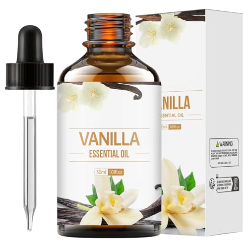 Ätherisches Vanilleöl,Vanilla Body Oil,Vanille-Essenzöl für die Haut,Kerzen Duftöl,Vanille Extrak,tBio- und natürliches Vanilleöl zur Körper-und Haarpflege,Lang Anhaltendes Parfümöl von Generisch