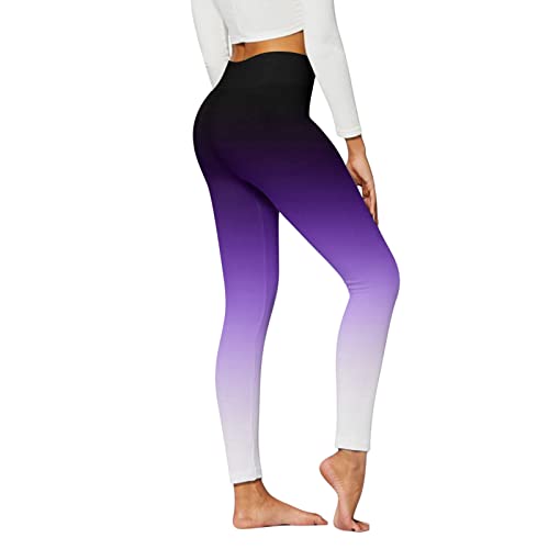 ASDFK Gradient Leggings für Frauen Butt Lift Bauch Kontrolle Hohe Taille Bootcut Yoga Hosen Tiktok Workout Peach Tights Jogger, violett, 41-44.5 ASDFK Gradient Leggings für Frauen Butt Lift Bauch Kontrolle Hohe Taille Bootcut Yoga Hosen Tiktok Workout Peach Tights Jogger, violett, 41-44.5 von Generisch
