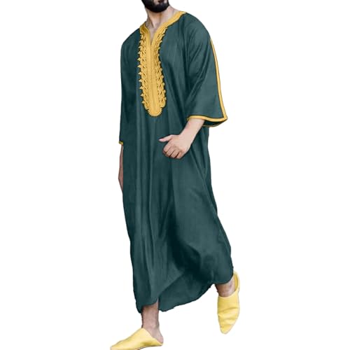 Abaya Herren Kaftan Langarm Thobe Gebetskleidung Für Männer Arabische Kleidung Djellaba Scheich KostüM Tunika Saudi Stil Dishdasha Islamische Muslimische Kleider Abaya Herren Kaftan Langarm Thobe Gebetskleidung Für Männer Arabische Kleidung Djellaba Scheich KostüM Tunika Saudi Stil Dishdasha Islamische Muslimische Kleider von Generisch