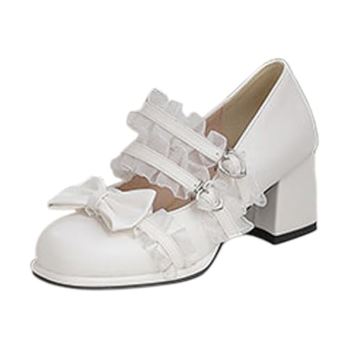 Abendschuhe Damen Elegant Damen Lolita High Heels Japanisch Süß Perlen Prinzessin Schuhe Leistung Schuhe Temperament Bogen Slingpumps Mary Janes Pumps Frühling und Herbst Abendschuhe Damen Elegant Damen Lolita High Heels Japanisch Süß Perlen Prinzessin Schuhe Leistung Schuhe Temperament Bogen Slingpumps Mary Janes Pumps Frühling und Herbst von Generisch