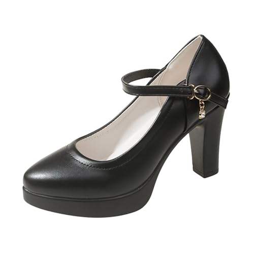 Abendschuhe Damen Elegant High Heels Bequem Hochzeiten Tanzschuhe Blockabsatz Pumps Business Absatz Riemchenpumps Partys Spangenpumps Stöckelschuhe Tanzschuhe Brautschuhe von Generisch